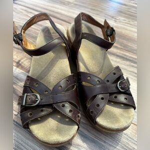 Dansko Brown Leather Slingback Sandals size 39